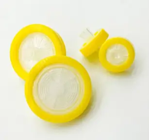 Filtro para jeringa, Nylon, 25mm de diametro, tamaño del poro 0.45um